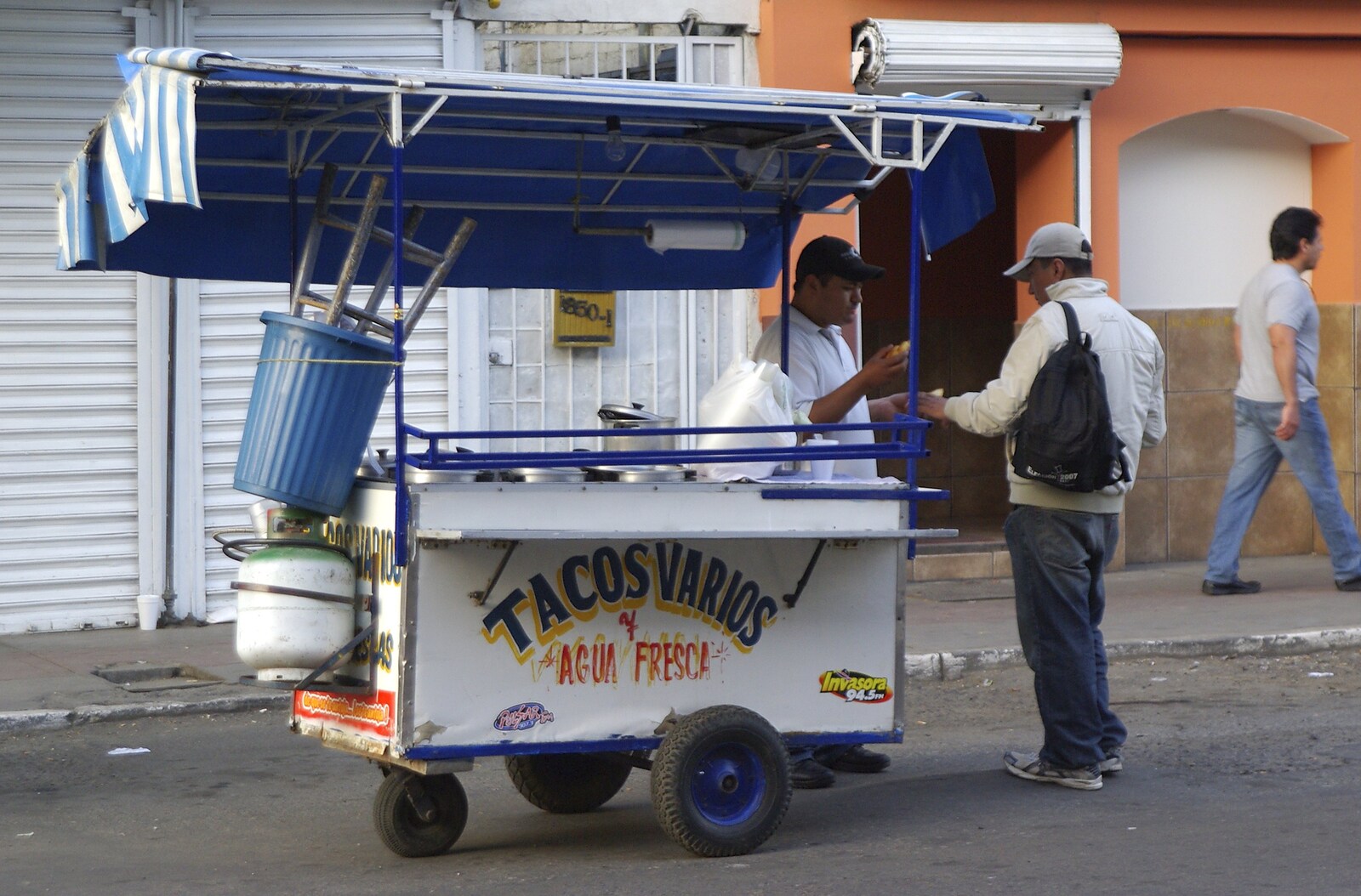 Rosarito and Tijuana, Baja California, Mexico - 2nd March 2008: A mobile taco stall