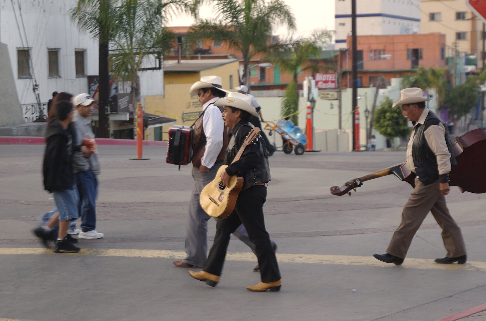 Rosarito and Tijuana, Baja California, Mexico - 2nd March 2008: More musicians roam Avenue de la Revolucion