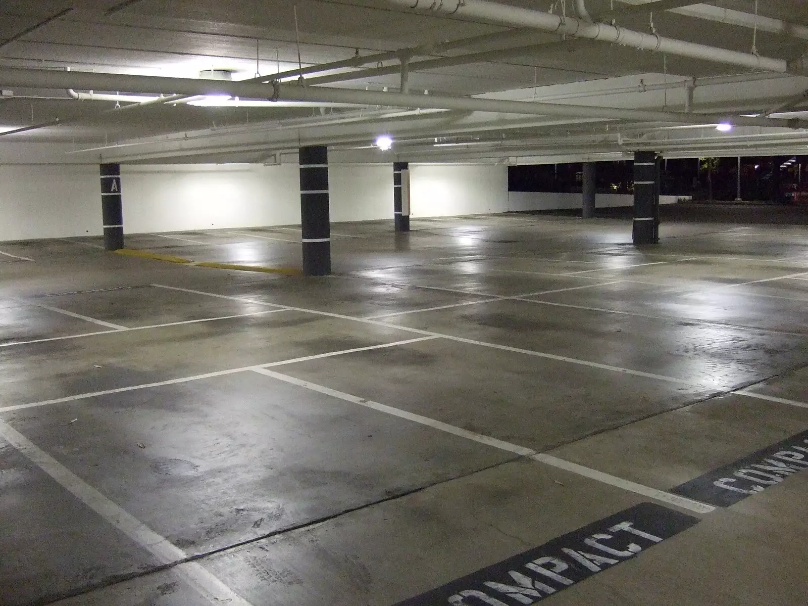 The UCSD car park is deserted at night, from San Diego and Hollywood, California, US - 3rd March 2008