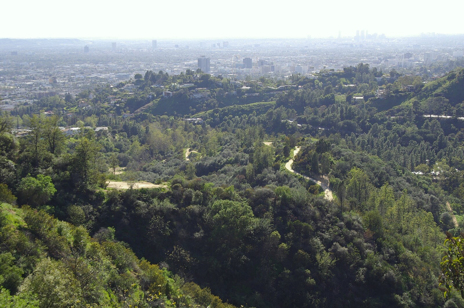San Diego and Hollywood, California, US - 3rd March 2008: The view over Los Angeles