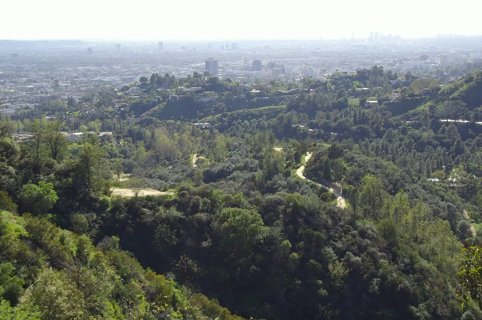 The view over Los Angeles, from San Diego and Hollywood, California, US - 3rd March 2008