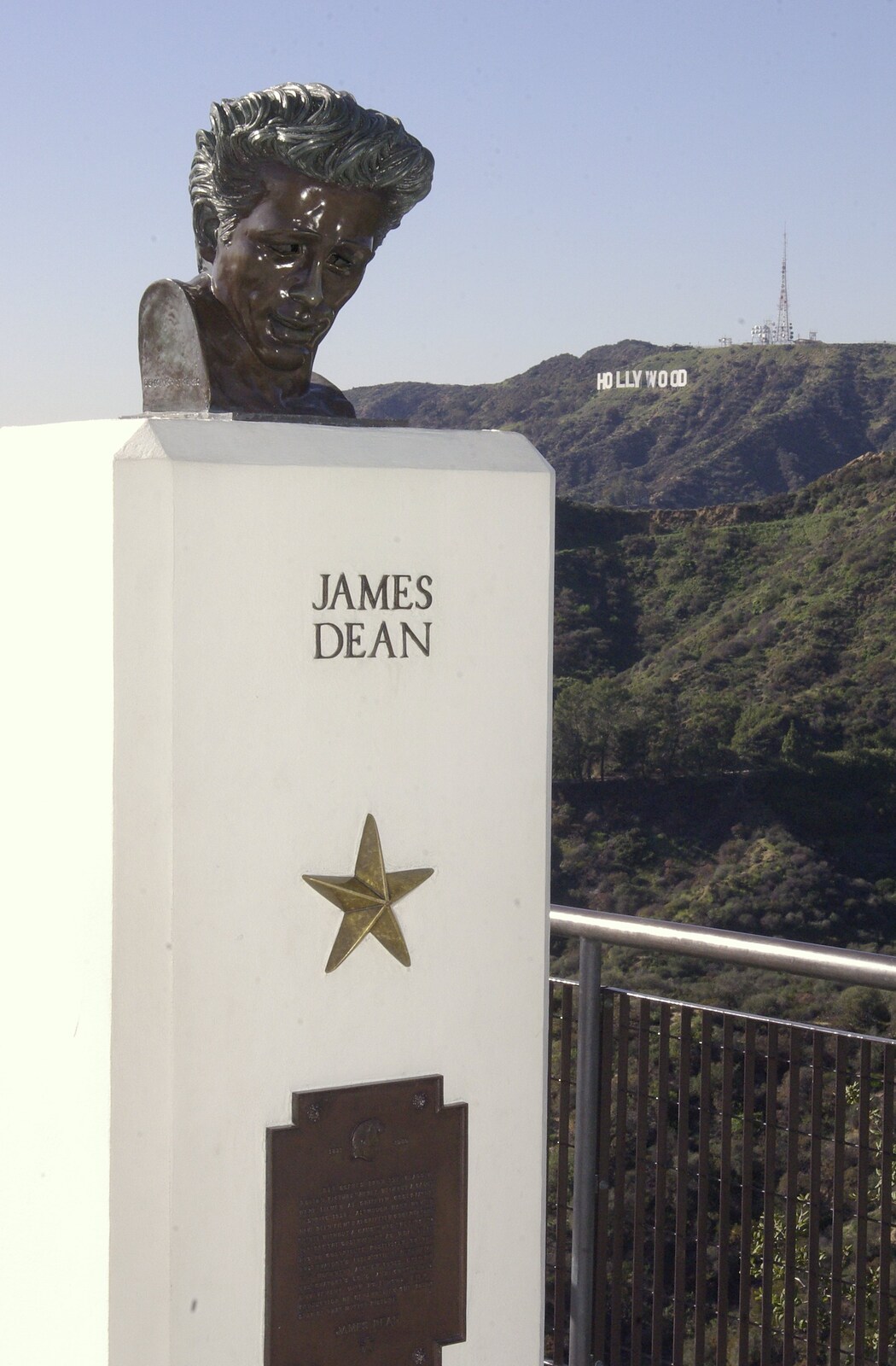 San Diego and Hollywood, California, US - 3rd March 2008: An odd-looking statue of James Dean