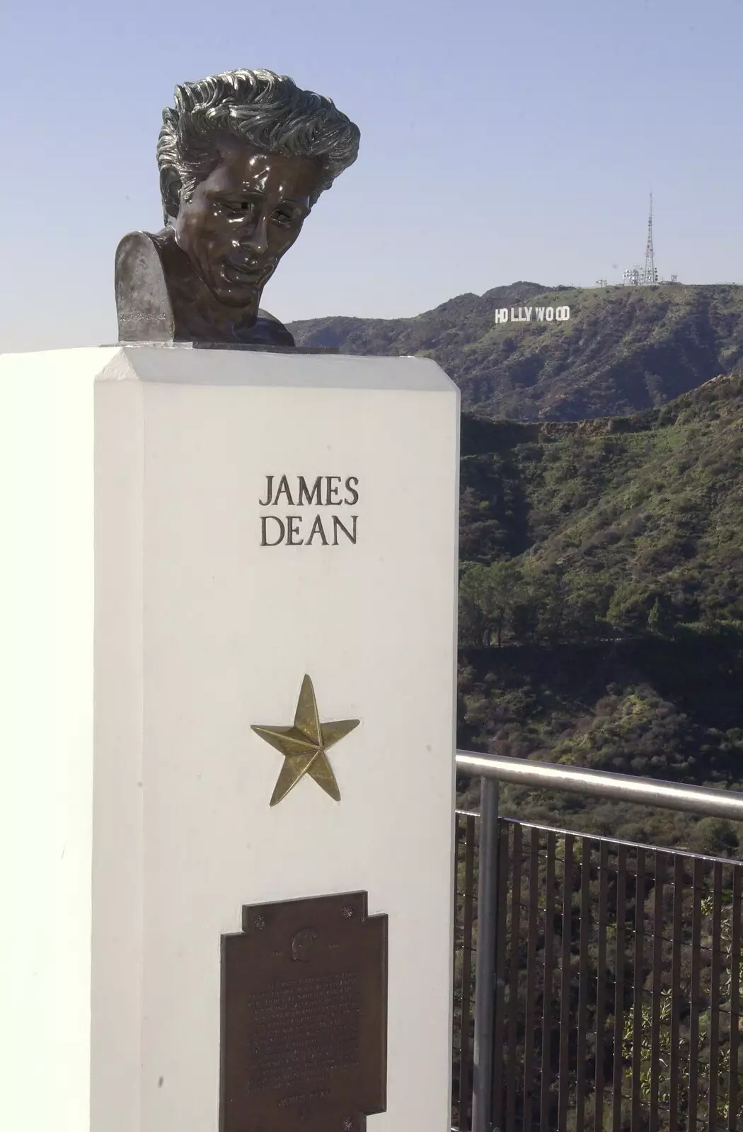An odd-looking statue of James Dean, from San Diego and Hollywood, California, US - 3rd March 2008
