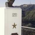 An odd-looking statue of James Dean