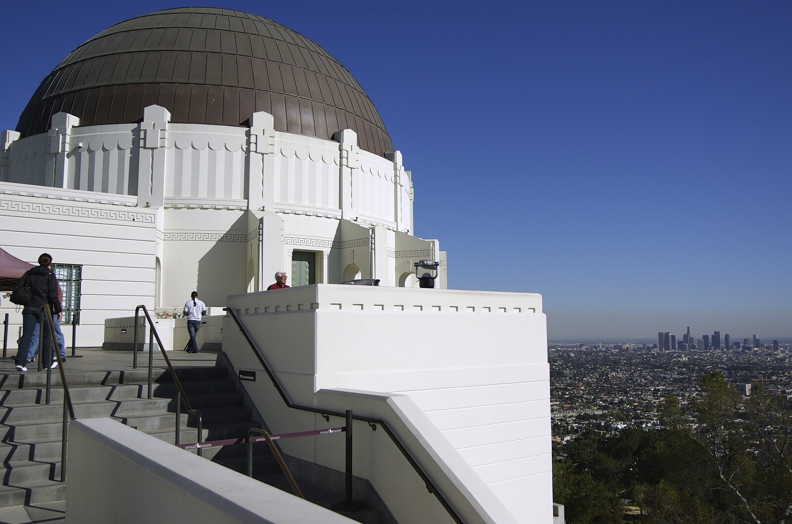 San Diego and Hollywood, California, US - 3rd March 2008: The Griffith Observatory and LA in the background