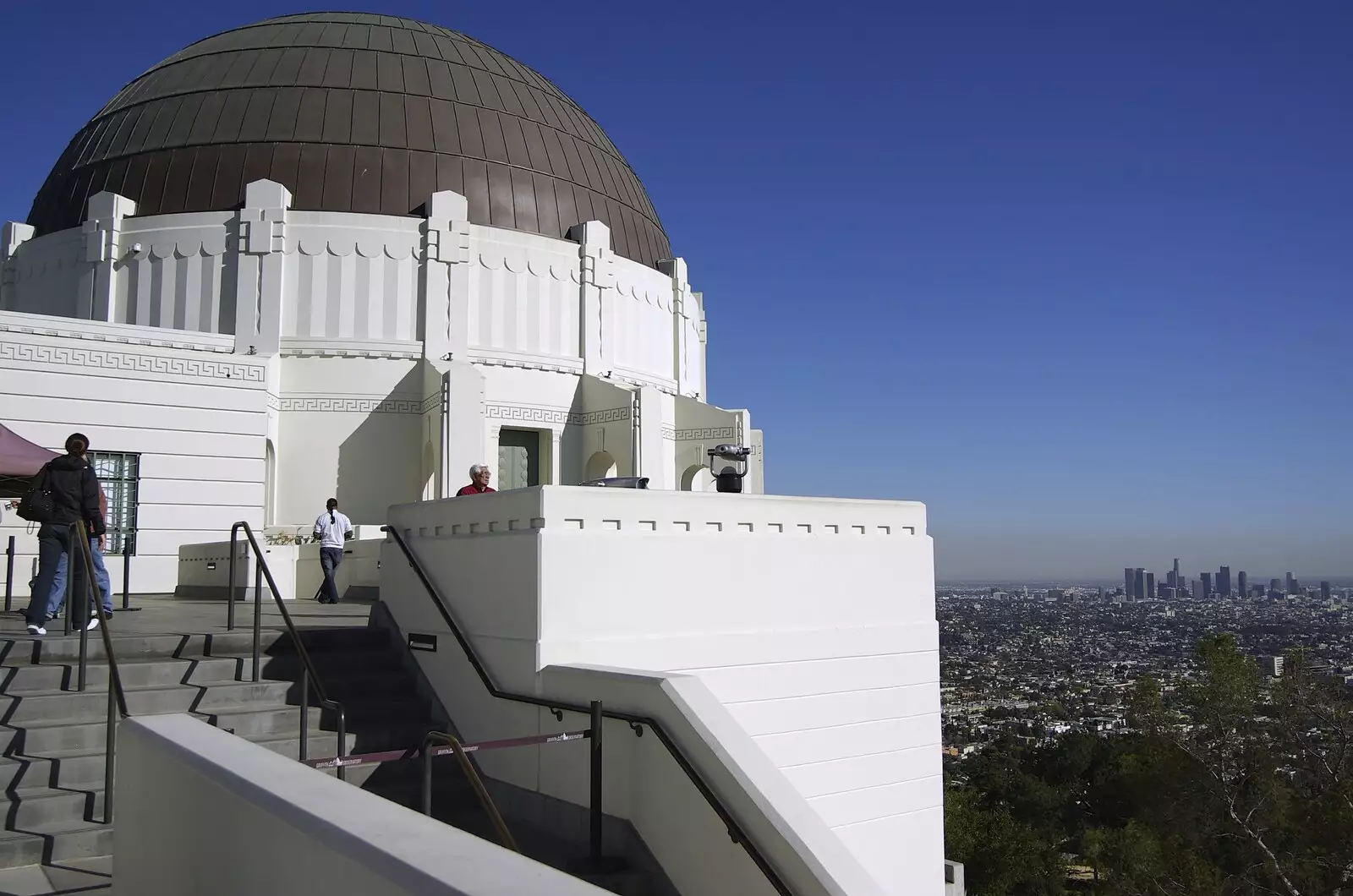 The Griffith Observatory and LA in the background, from San Diego and Hollywood, California, US - 3rd March 2008