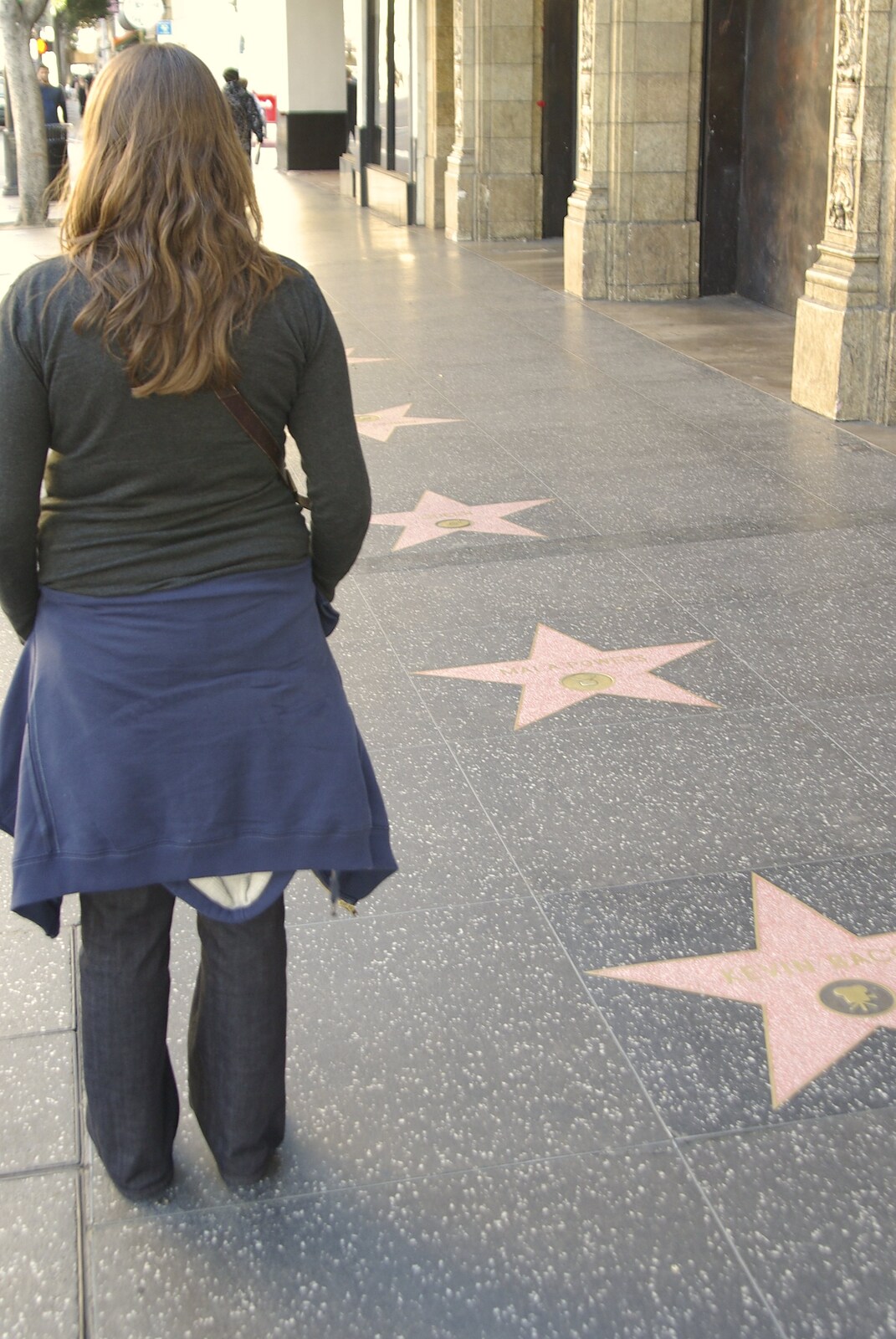 San Diego and Hollywood, California, US - 3rd March 2008: Isobel wanders up the walk of the stars