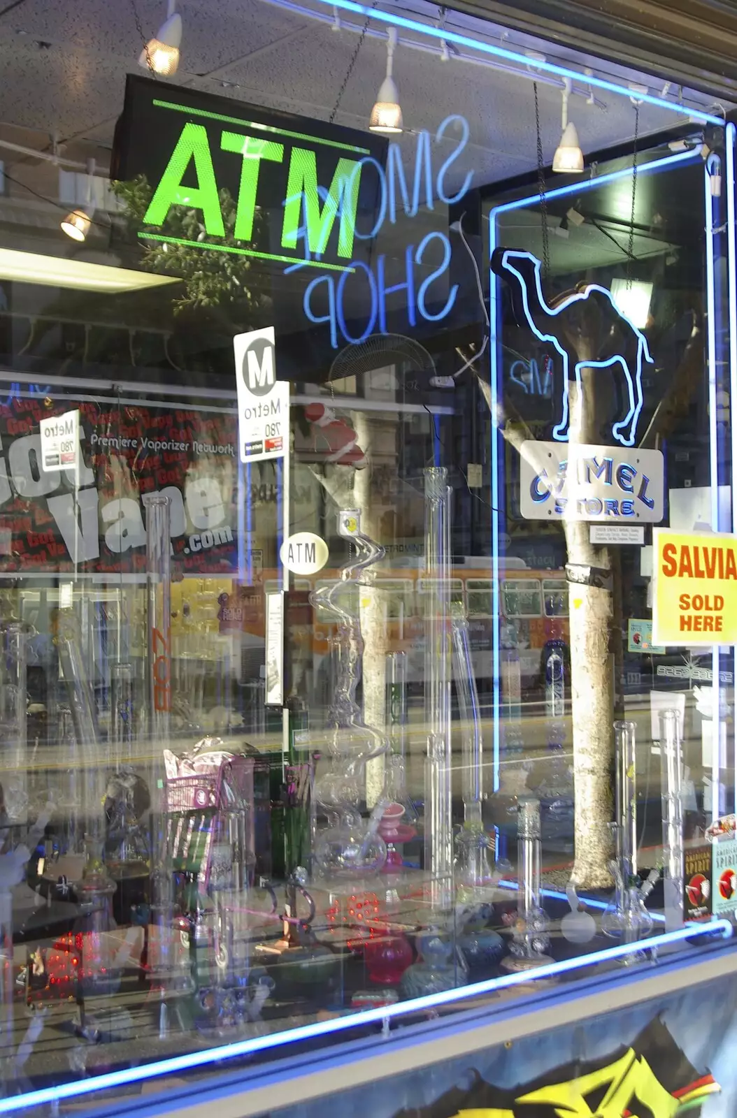 A groovy assortment of neon and glass bongs, from San Diego and Hollywood, California, US - 3rd March 2008