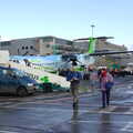 The plane disembarks on a cold and wet apron, Easter in Dublin, Ireland - 21st March 2008