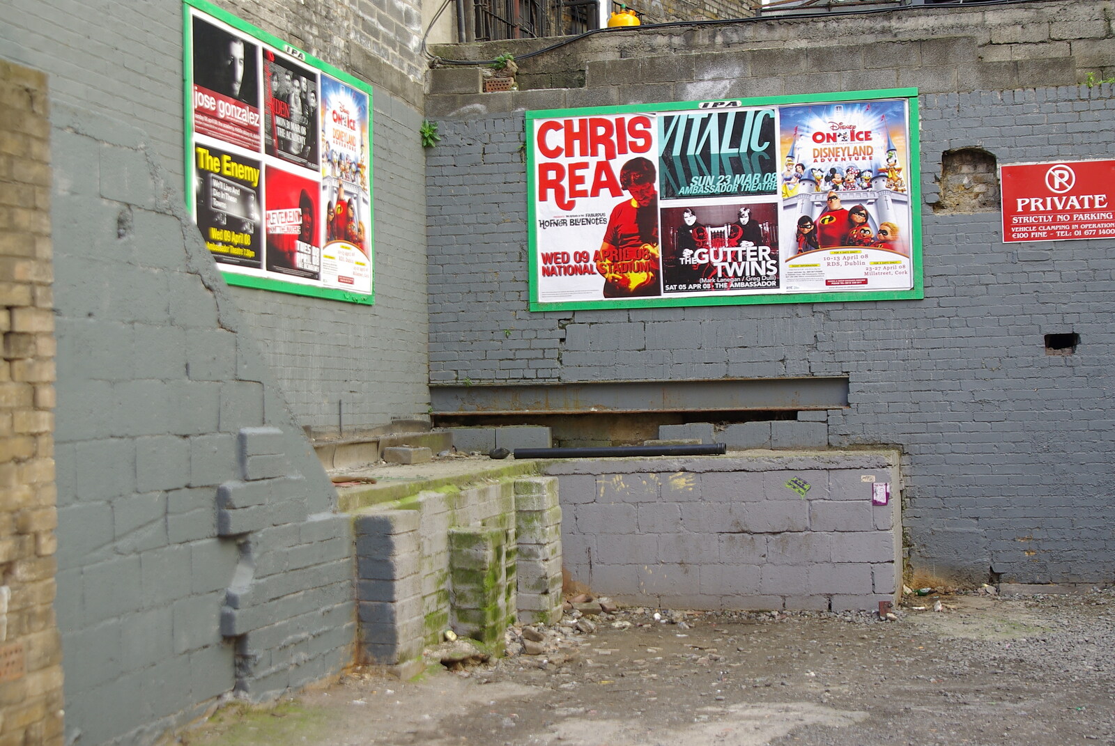 Easter in Dublin, Ireland - 21st March 2008: Music posters