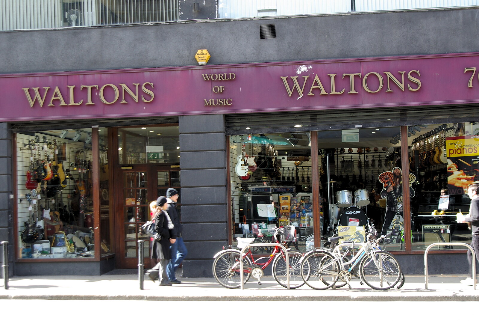Easter in Dublin, Ireland - 21st March 2008: Walton's Music shop