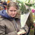 Isobel gets a bunch of flowers, Easter in Dublin, Ireland - 21st March 2008
