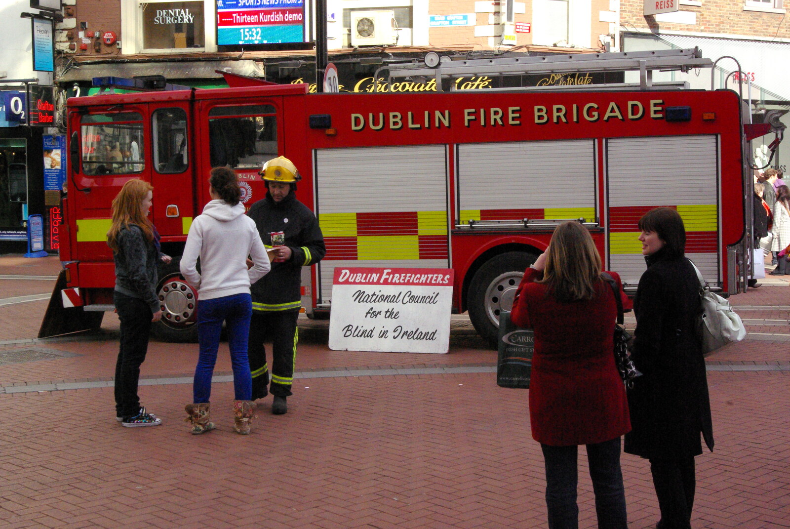 Easter in Dublin, Ireland - 21st March 2008: The Dublin Fire Brigade engine