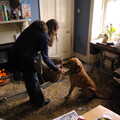Isobel shakes paws with Oscar, Easter in Dublin, Ireland - 21st March 2008