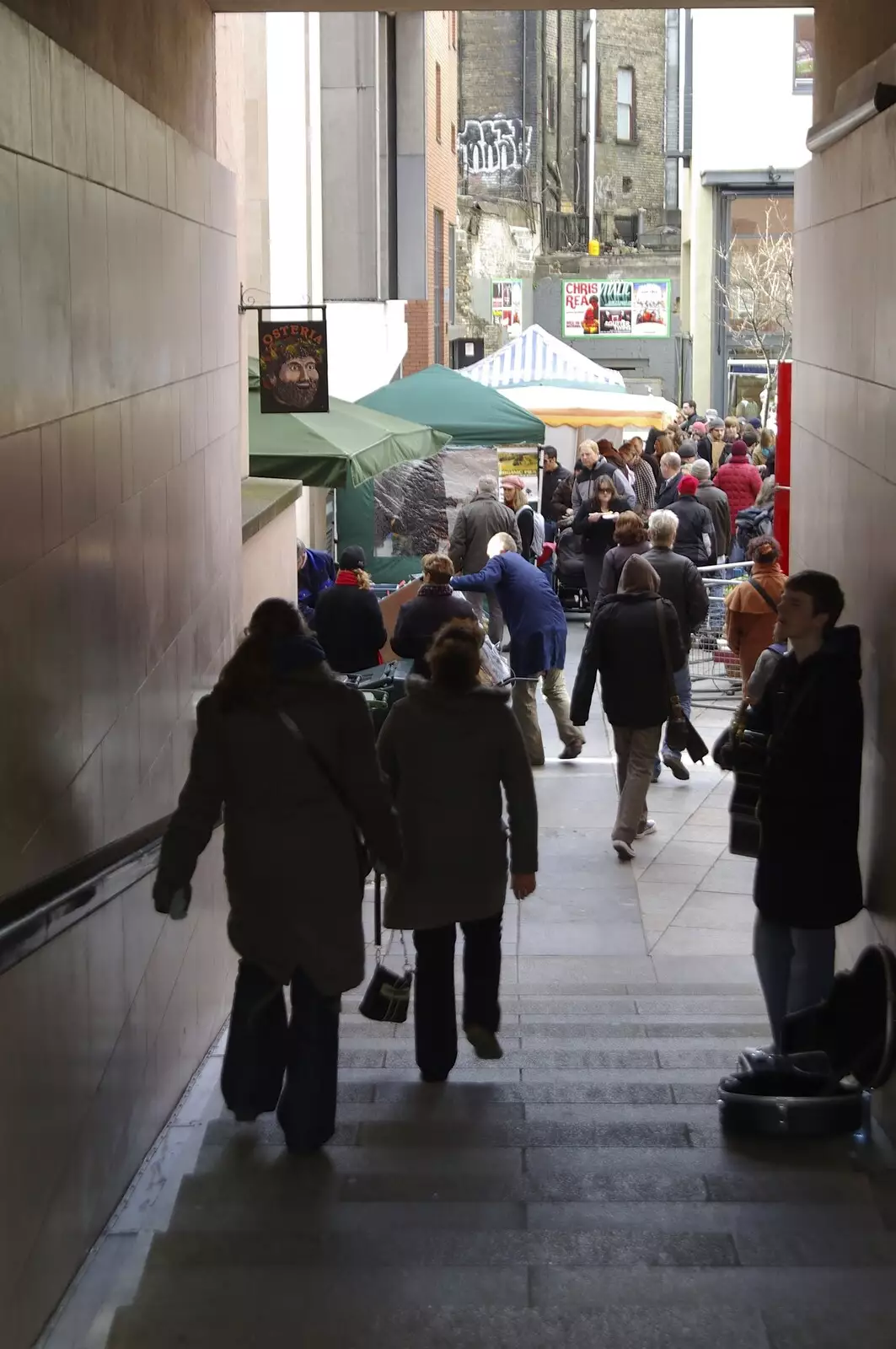 We wander down to an outdoor market, from Easter in Dublin, Ireland - 21st March 2008