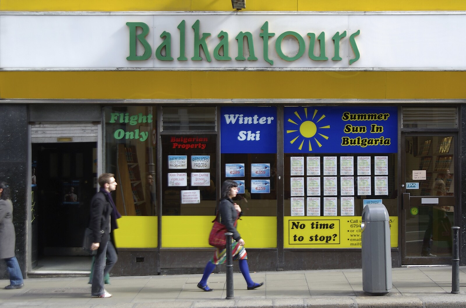 The 'Balkantours' shop isn't really appealing from Easter in Dublin, Ireland - 21st March 2008