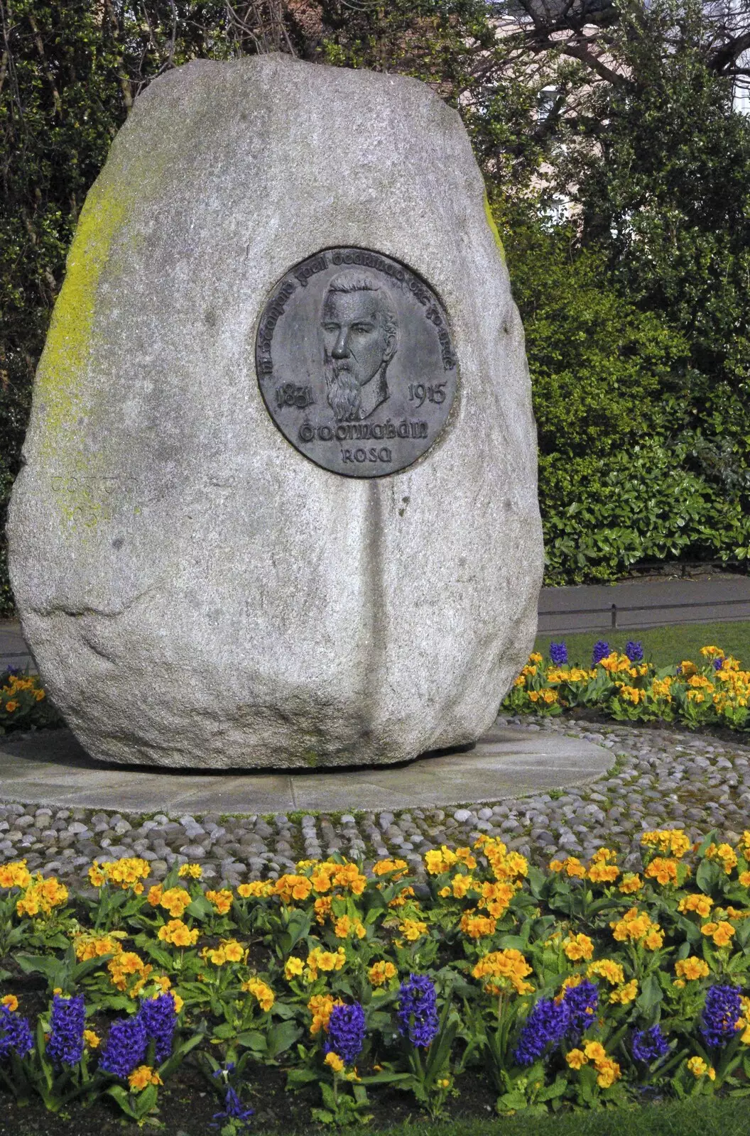 A rock memorial in the park, from Easter in Dublin, Ireland - 21st March 2008