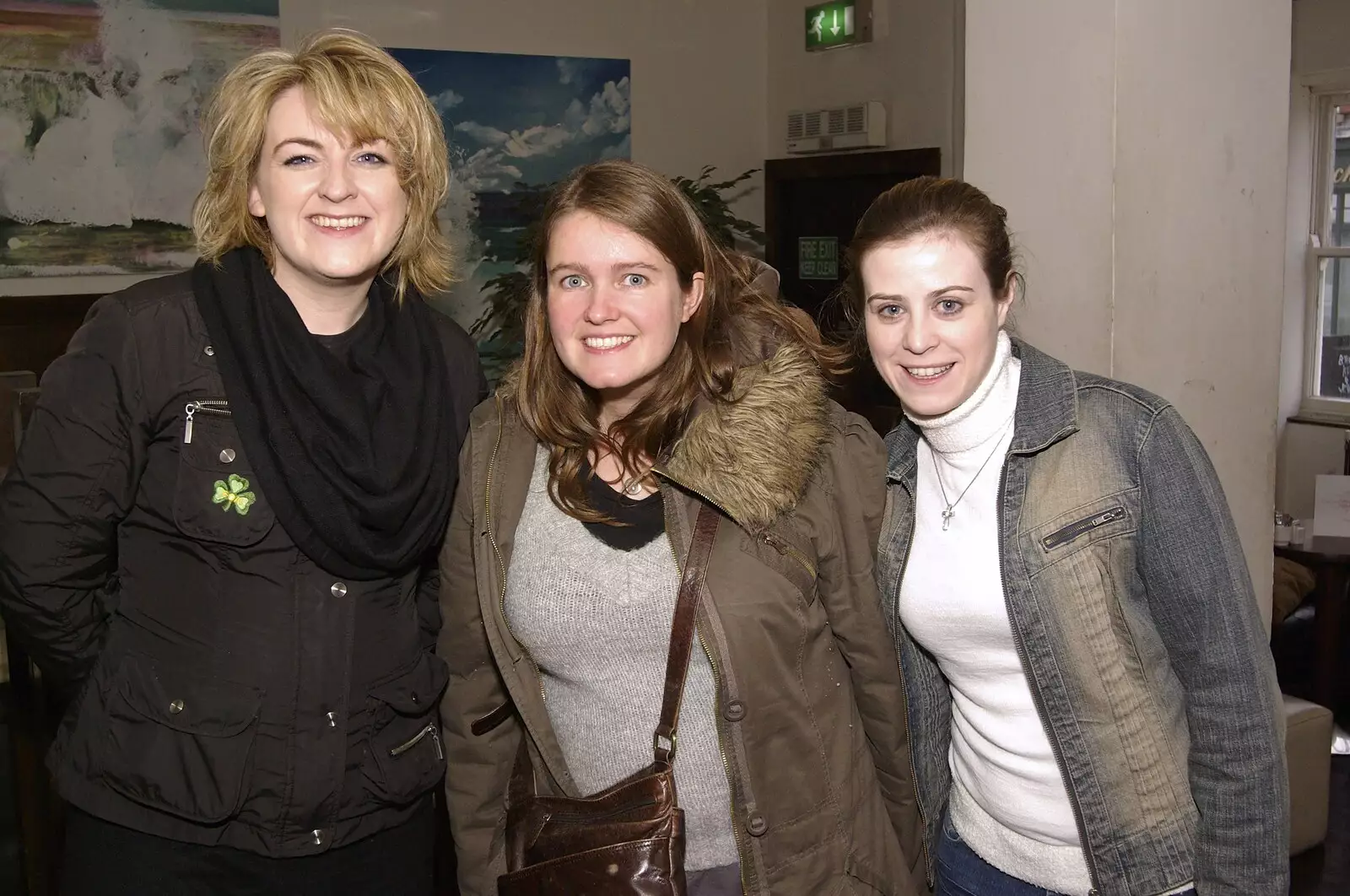 Isobel and Jen plus a school friend, from Easter in Dublin, Ireland - 21st March 2008