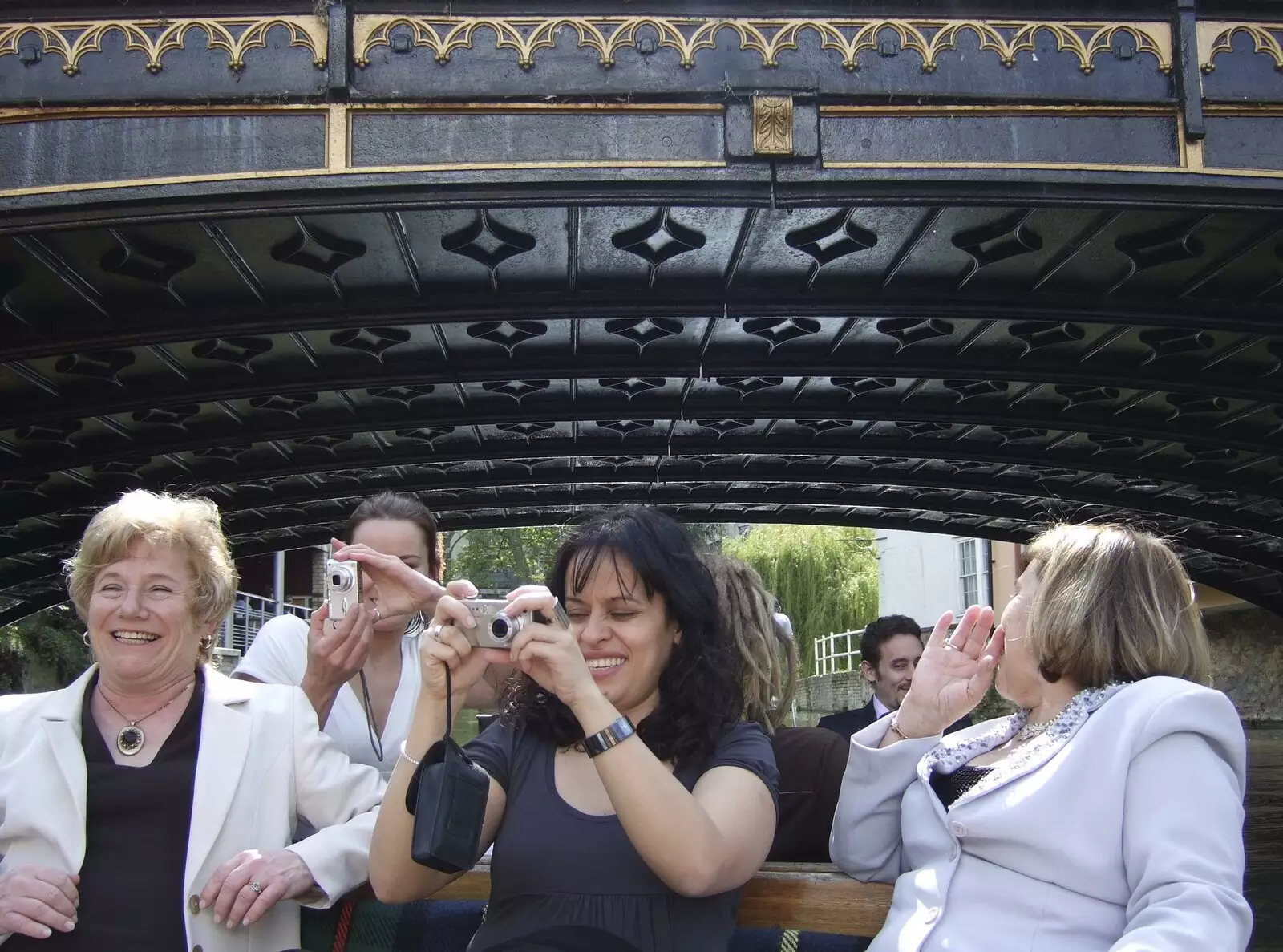 Under Bridge Street bridge, from Hani's Stag Beers and a Punting Trip on the Cam, Cambridge - 1st May 2008