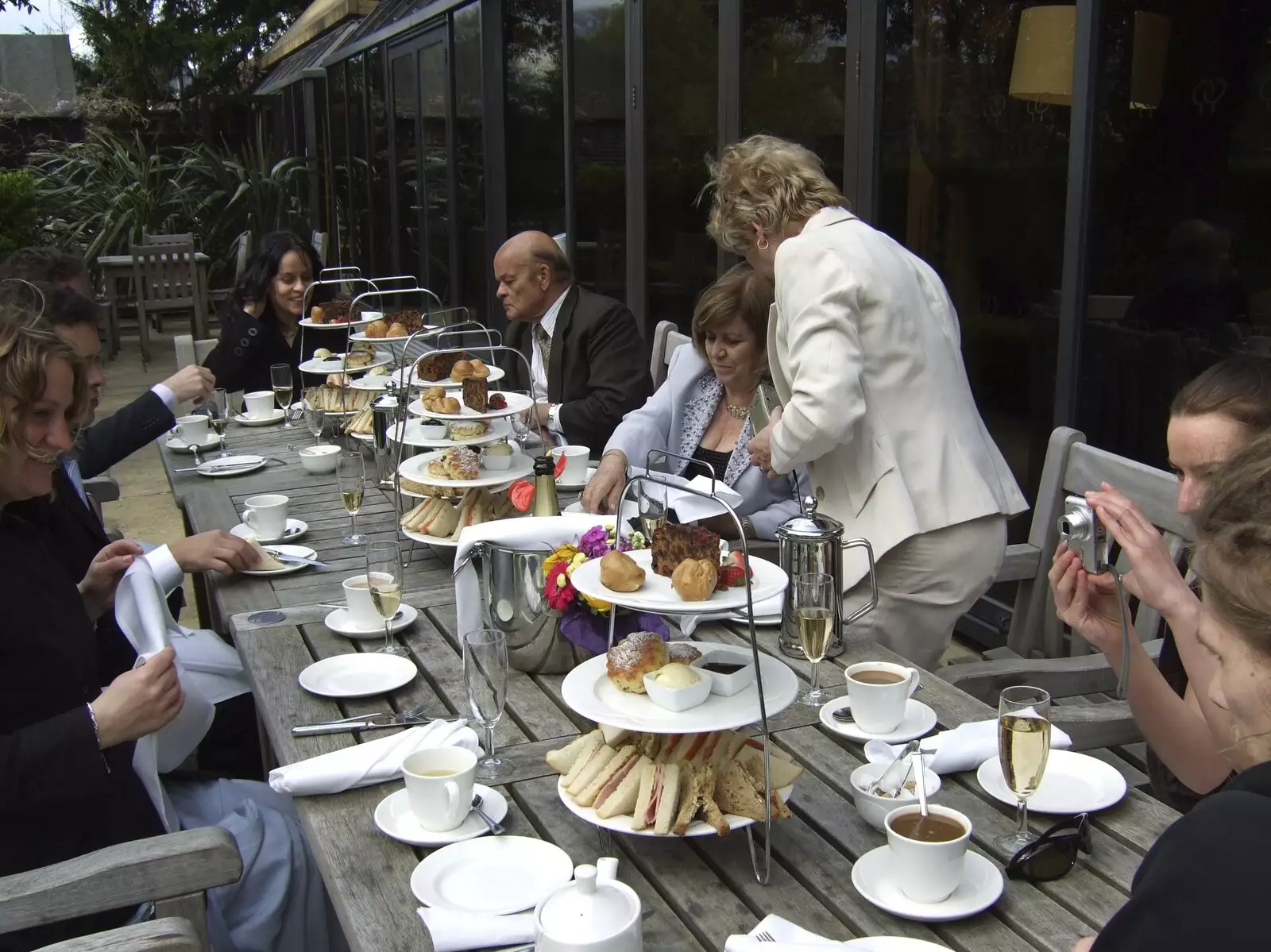 Afternoon tea, from Hani's Stag Beers and a Punting Trip on the Cam, Cambridge - 1st May 2008