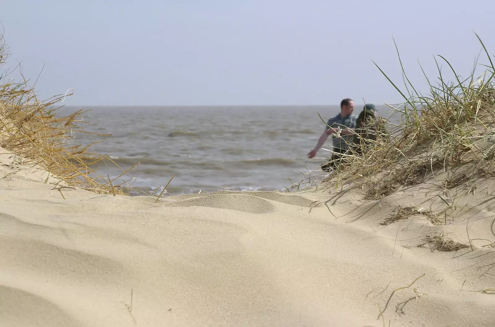 In the sand dunes at Walberswick, from Hani's Stag Beers and a Punting Trip on the Cam, Cambridge - 1st May 2008