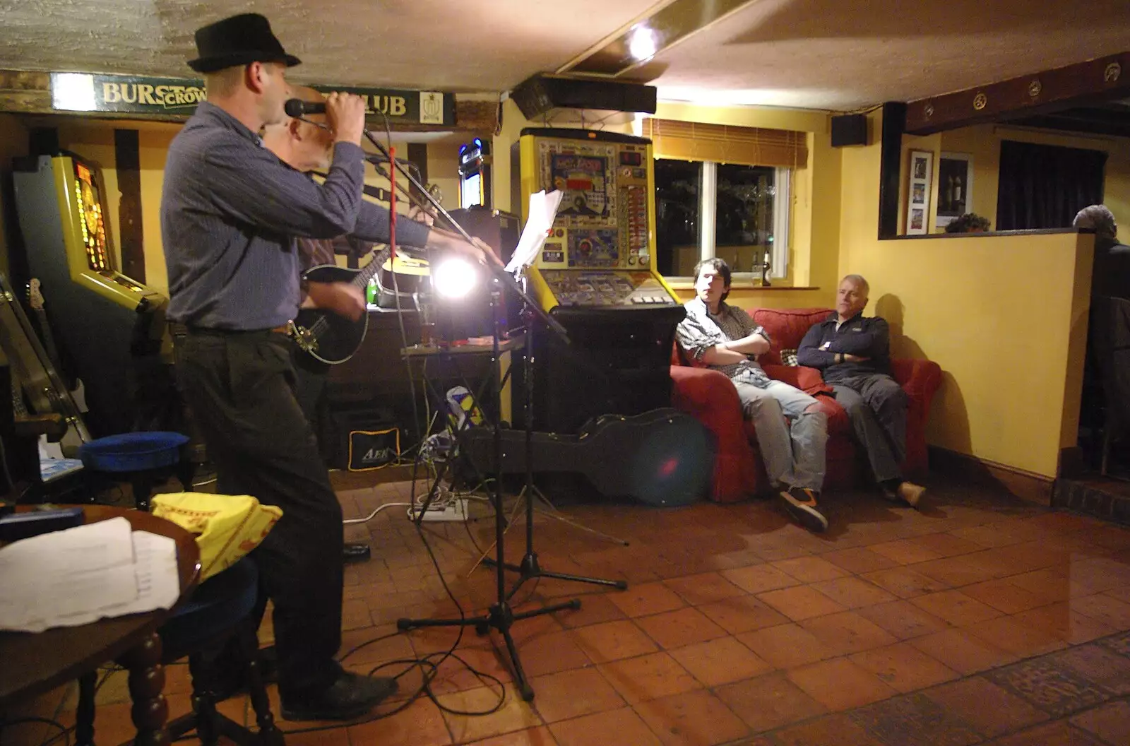 In the Burston Crown, it's 'musical improv night', from Hani's Stag Beers and a Punting Trip on the Cam, Cambridge - 1st May 2008