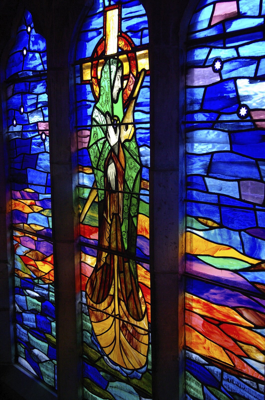 Paul and Jenny's Wedding, Tralee, County Kerry, Ireland - 3rd May 2008: The stained-glass window