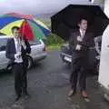 Umbrellas all round, Paul and Jenny's Wedding, Tralee, County Kerry, Ireland - 3rd May 2008