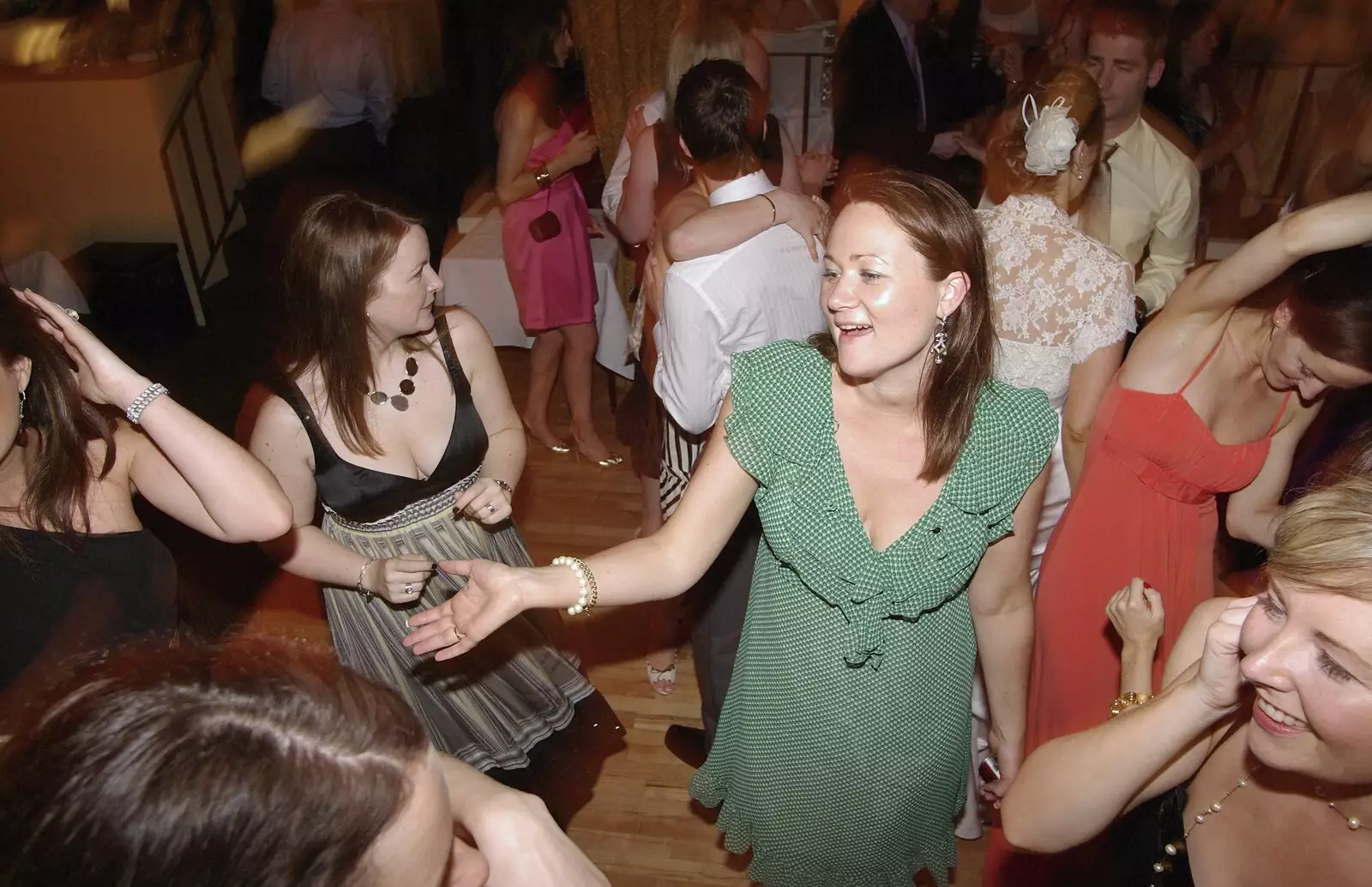 A bunch of girls dance togeter, from Paul and Jenny's Wedding, Tralee, County Kerry, Ireland - 3rd May 2008