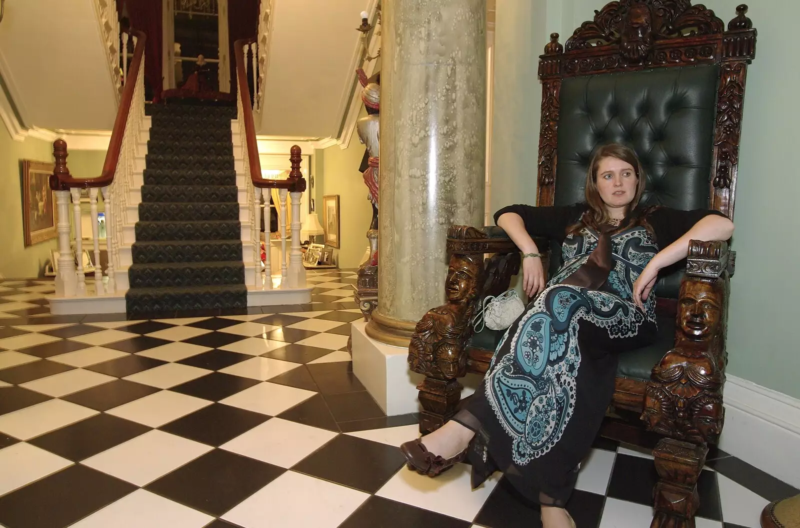 Isobel in the throne, from Paul and Jenny's Wedding, Tralee, County Kerry, Ireland - 3rd May 2008