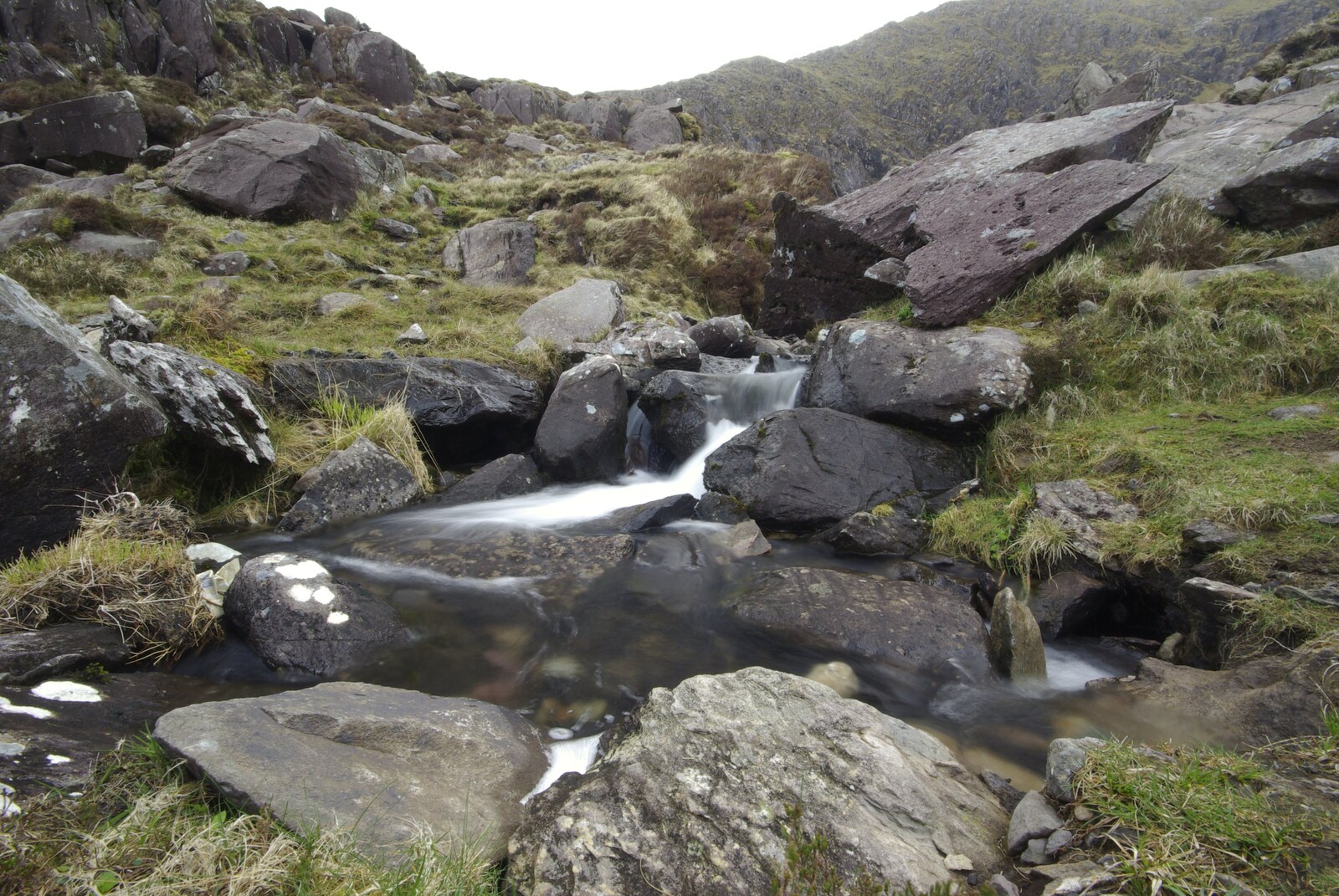 Connor Pass, Slea Head and Dingle, County Kerry, Ireland - 4th May 2008: A babbling brook