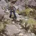 Isobel clambers on some rocks, Connor Pass, Slea Head and Dingle, County Kerry, Ireland - 4th May 2008