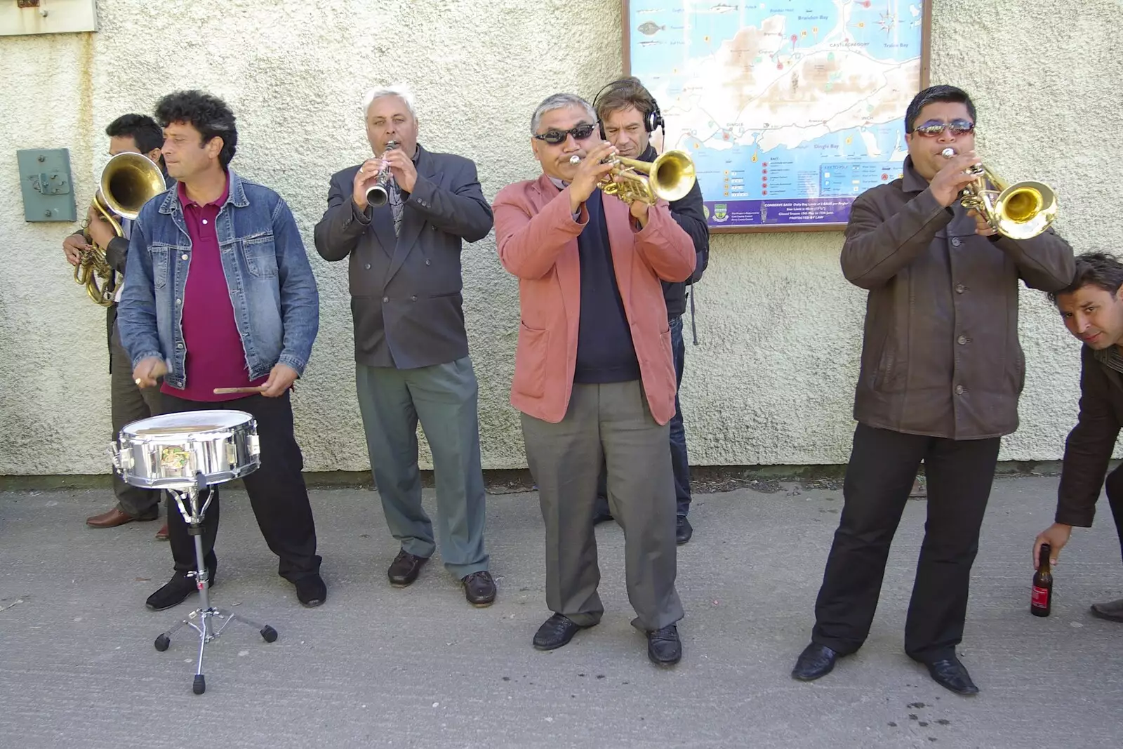 A mad street band, from Connor Pass, Slea Head and Dingle, County Kerry, Ireland - 4th May 2008