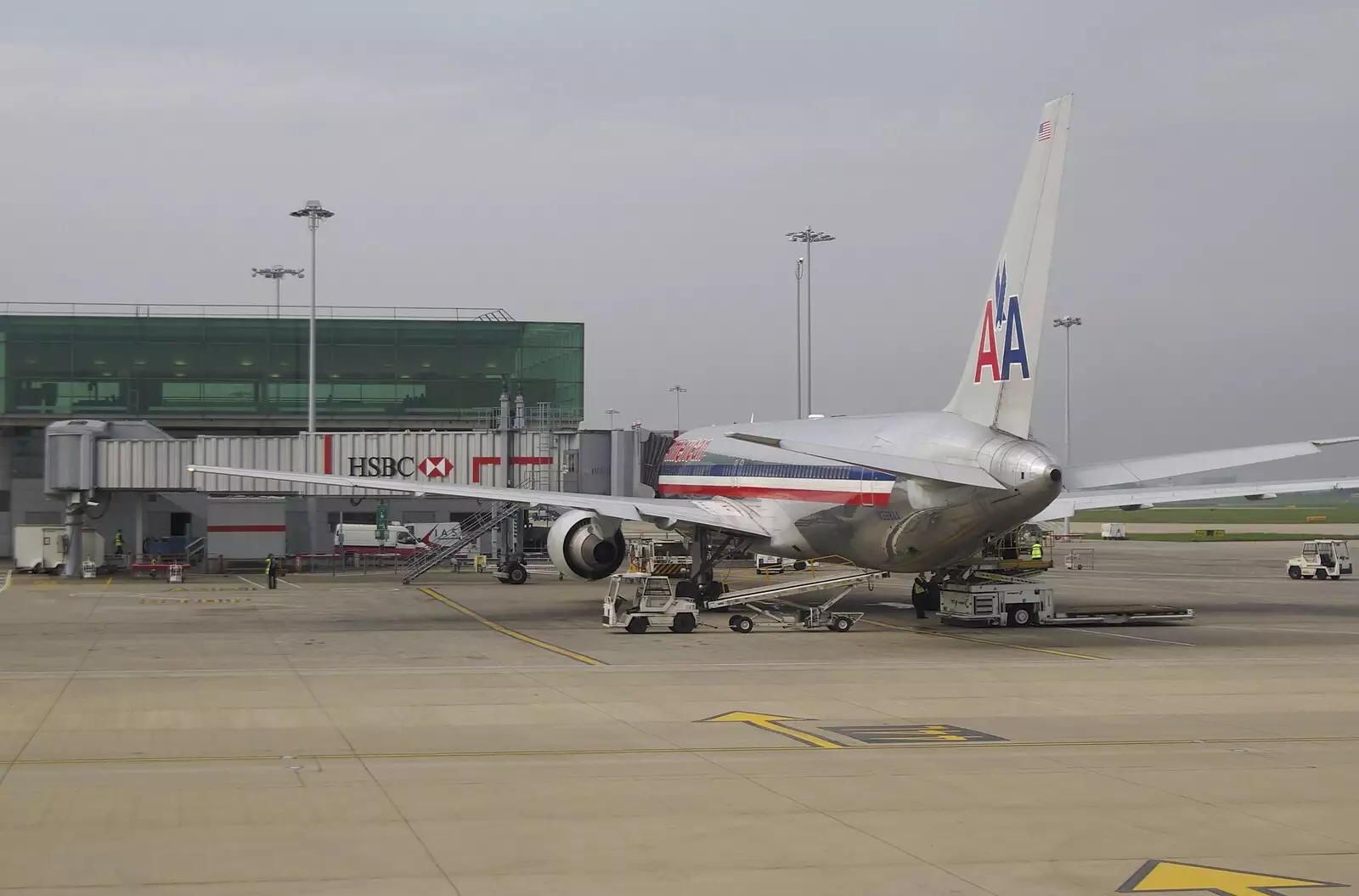 An American Airlines 777 at Stansted, from Connor Pass, Slea Head and Dingle, County Kerry, Ireland - 4th May 2008