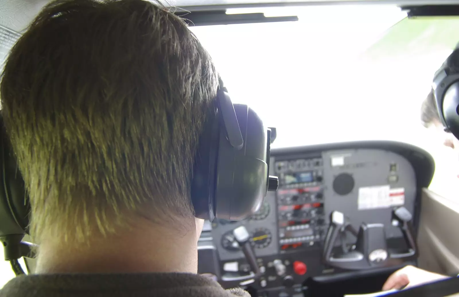 Nosher goes through the pre-flight checklist, from Nosher Flies a Plane, Cambridge Airport, Cambridge - 28th May 2008