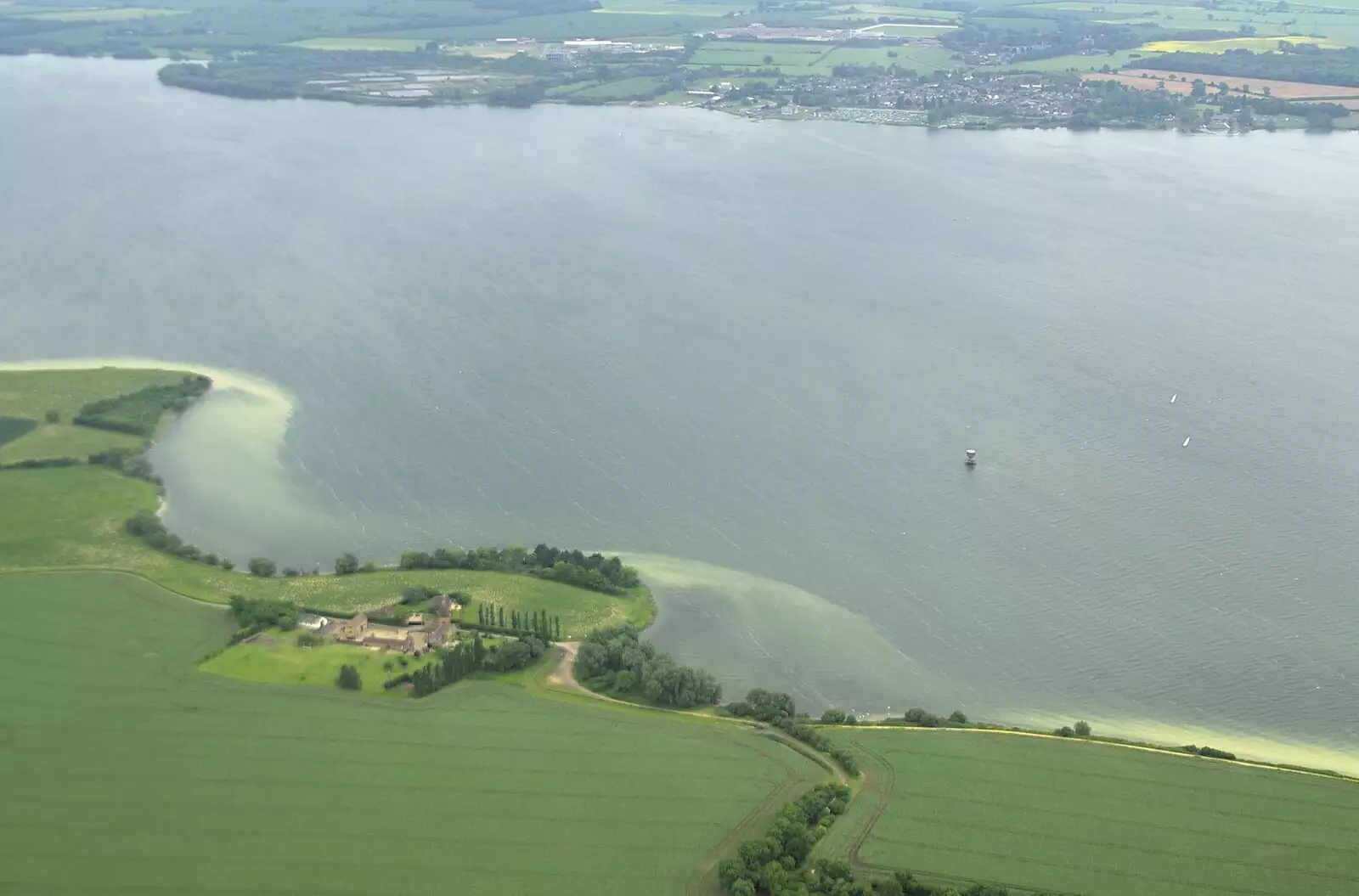 Sediment flow in Graffham Water, from Nosher Flies a Plane, Cambridge Airport, Cambridge - 28th May 2008