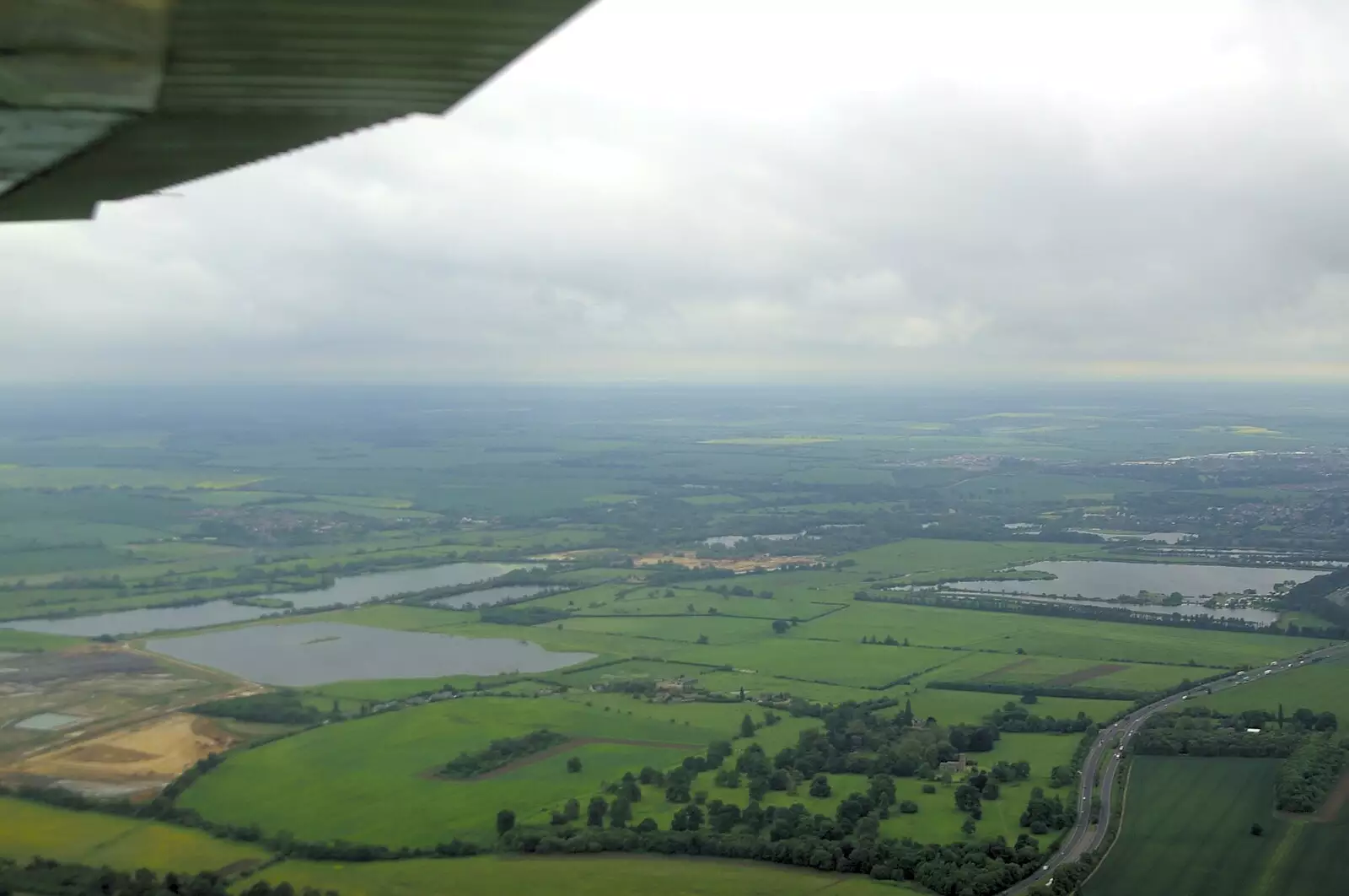 The flatlands of Cambridgeshire, from Nosher Flies a Plane, Cambridge Airport, Cambridge - 28th May 2008