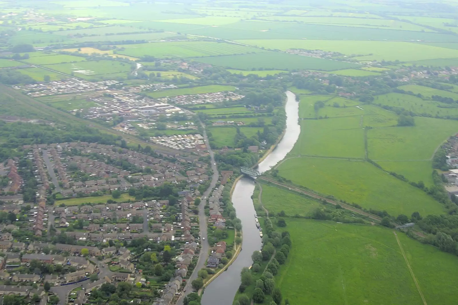 A river runs through it, from Nosher Flies a Plane, Cambridge Airport, Cambridge - 28th May 2008