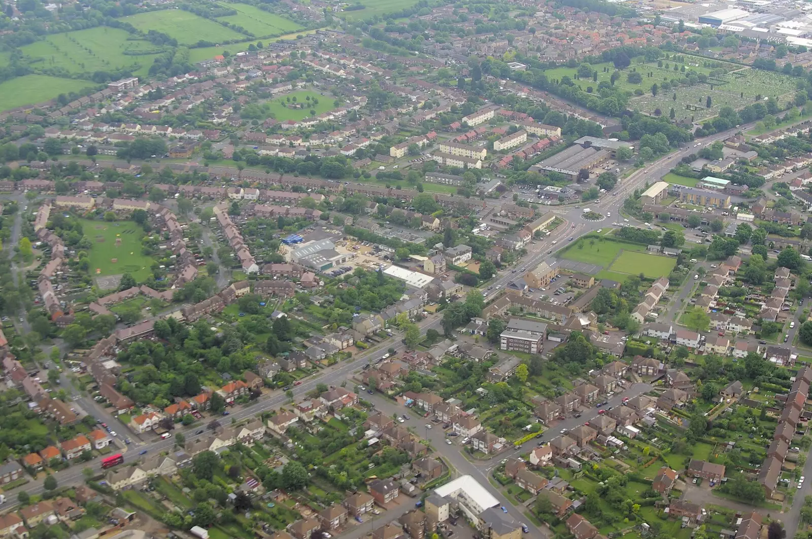 The roundabout on Perne Road , from Nosher Flies a Plane, Cambridge Airport, Cambridge - 28th May 2008