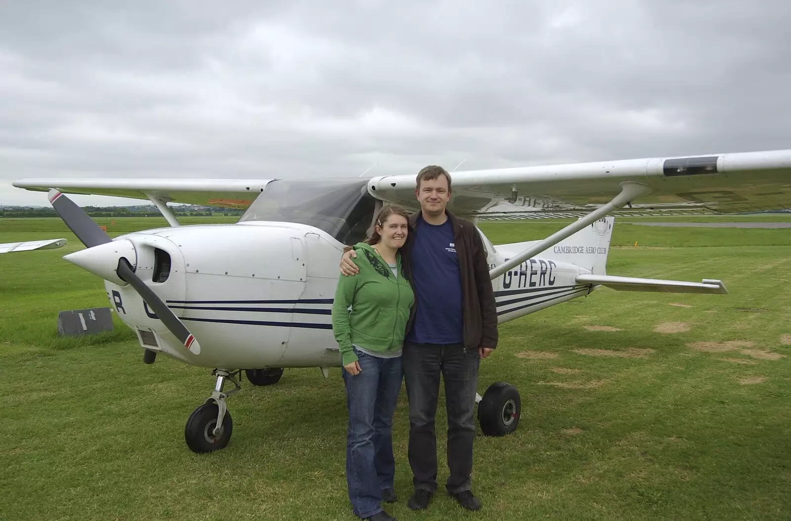 Isobel and Nosher, from Nosher Flies a Plane, Cambridge Airport, Cambridge - 28th May 2008