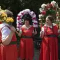 Ladies with hoops of flowers, Morris Dancing, and Rick Wakeman Opens the Park Pavillion Mural, Diss, Norfolk - 30th May 2008