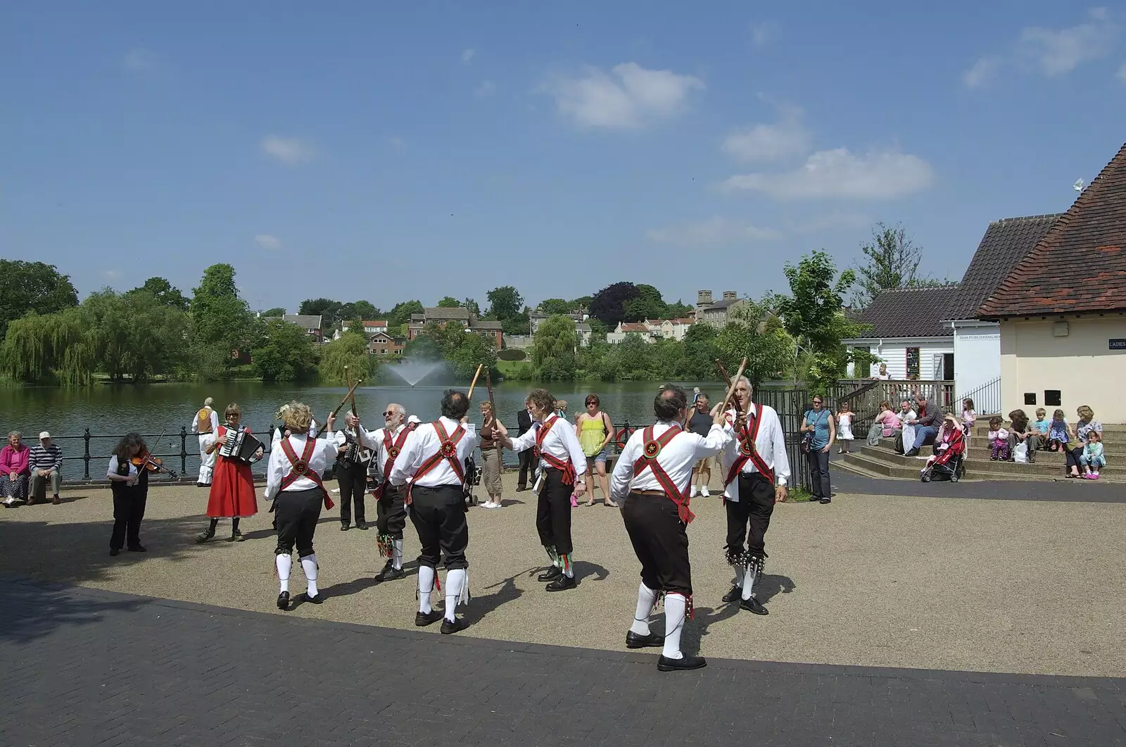 Dancing at the Mere, from Morris Dancing, and Rick Wakeman Opens the Park Pavillion Mural, Diss, Norfolk - 30th May 2008