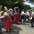 Morris dancers hang around, Morris Dancing, and Rick Wakeman Opens the Park Pavillion Mural, Diss, Norfolk - 30th May 2008