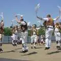 All the Greenwich Morris-dudes are in the air, Morris Dancing, and Rick Wakeman Opens the Park Pavillion Mural, Diss, Norfolk - 30th May 2008