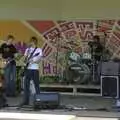 A teenage Emo band gives it some, Morris Dancing, and Rick Wakeman Opens the Park Pavillion Mural, Diss, Norfolk - 30th May 2008