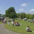 Crowds in the park, Morris Dancing, and Rick Wakeman Opens the Park Pavillion Mural, Diss, Norfolk - 30th May 2008