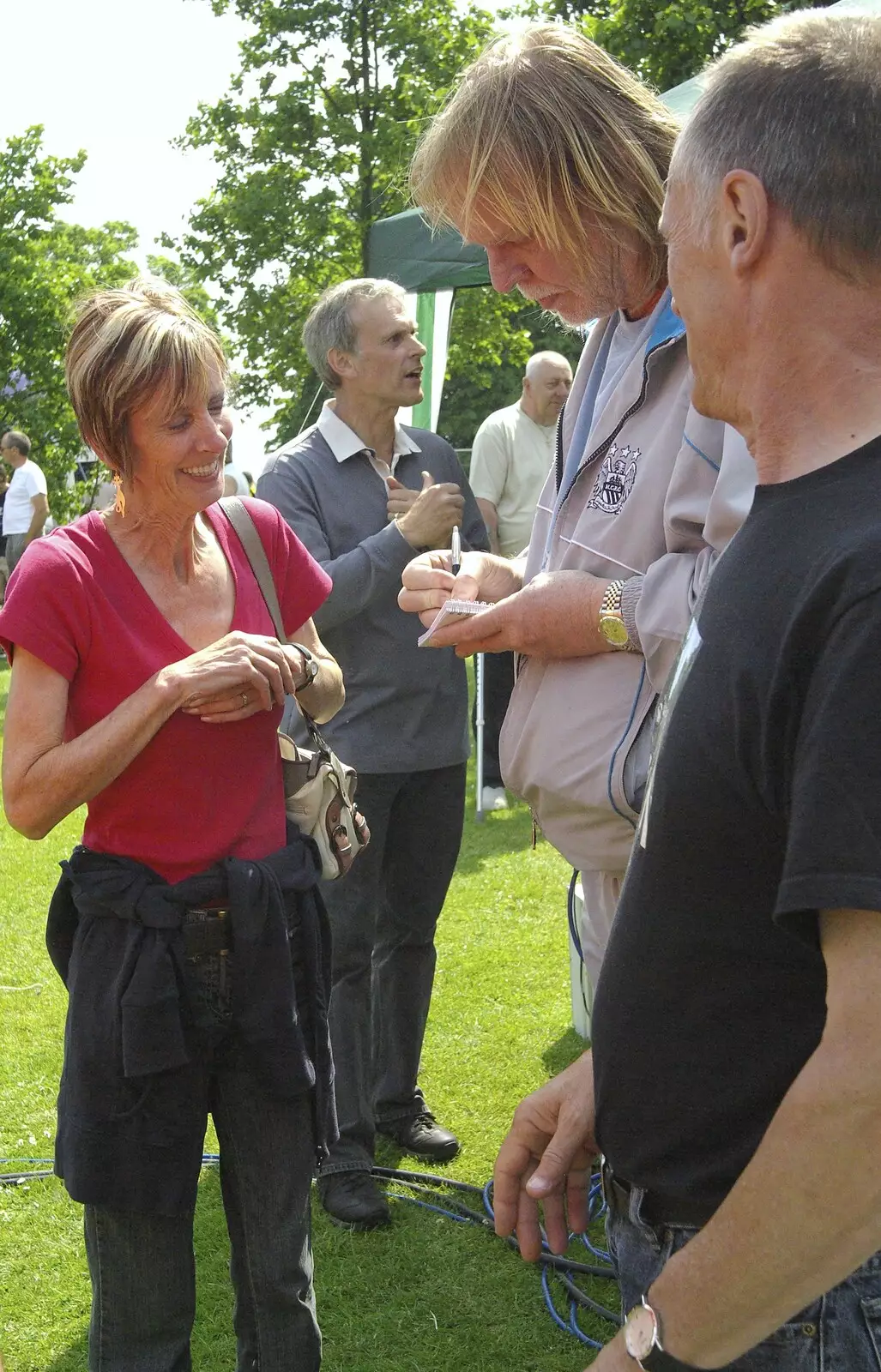 Rick signs a few autographs, from Morris Dancing, and Rick Wakeman Opens the Park Pavillion Mural, Diss, Norfolk - 30th May 2008