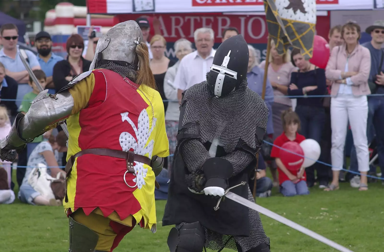 A swordfight in progress, from A New Bedroom, and The Cambridge County Show, Parker's Piece, Cambridge and Brome - 14th June 2008