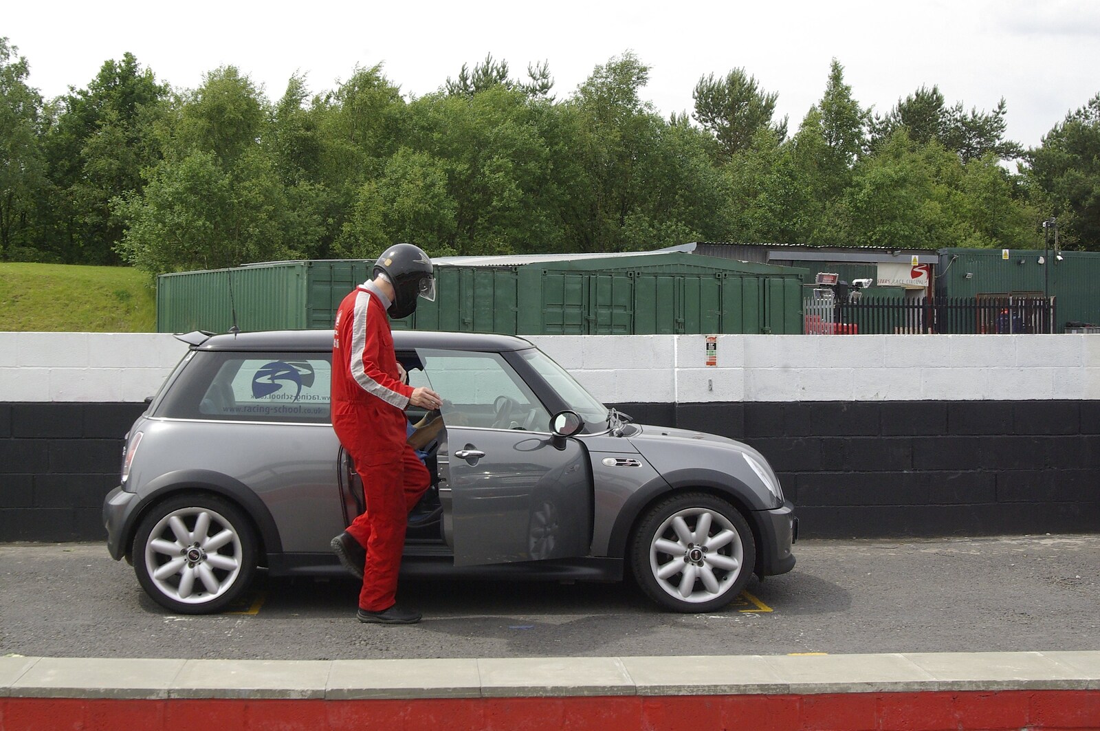 Driving a Racing Car, Three Sisters Racetrack, Wigan, Lancashire - 24th June 2008: Nosher gets in the Mini Cooper