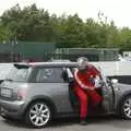 Exiting the Cooper S after the practice run, Driving a Racing Car, Three Sisters Racetrack, Wigan, Lancashire - 24th June 2008